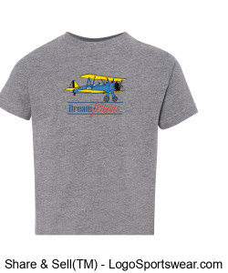 Little Pilot Tee Shirt - Grandpas Stearman in Toddler sizes Design Zoom